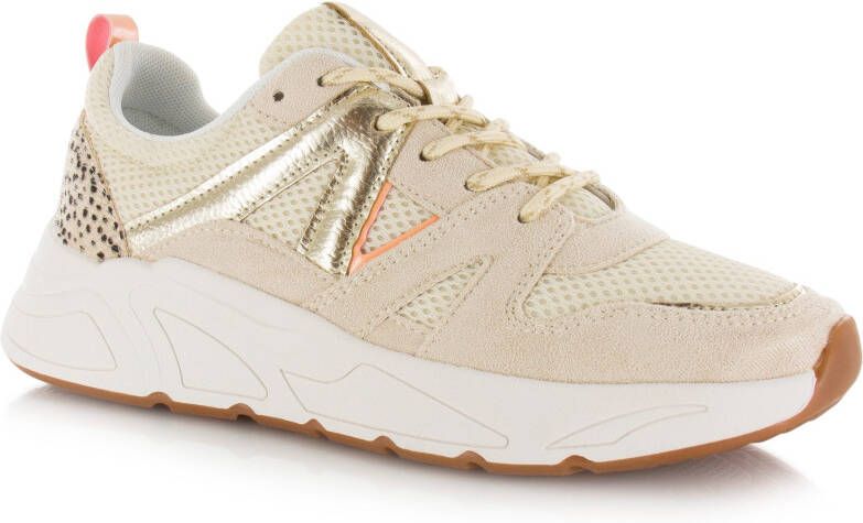 POELMAN Sneaker Beige Mesh Lage sneakers Dames