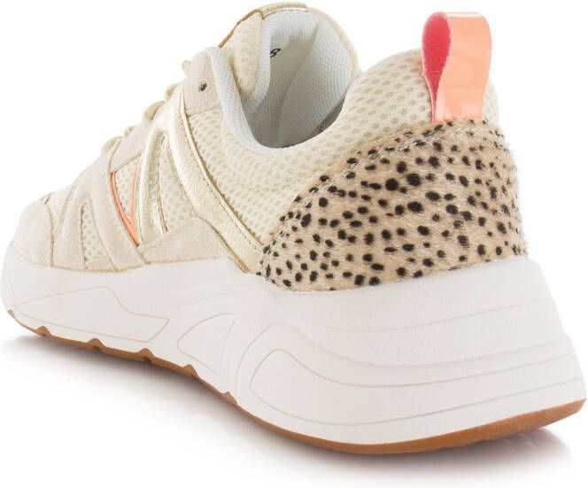 POELMAN Sneaker Beige Mesh Lage sneakers Dames