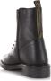 POELMAN Veterboots met goudkleurige details Zwart Leer Veterboots Dames - Thumbnail 3