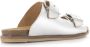 POELMAN Zilverkleurige sandalen Zilver Leer Platte sandalen Dames - Thumbnail 7