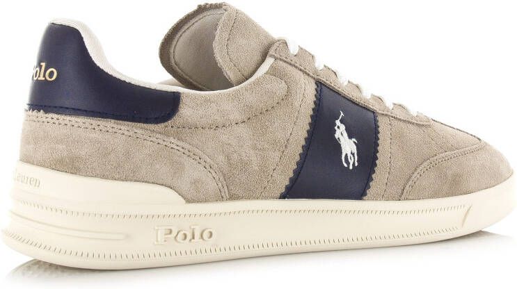 Polo Ralph Lauren Heritage Aera Suede Grijs Leer Lage sneakers Heren