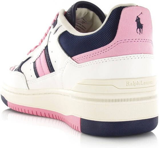 Polo Ralph Lauren Masters Sport | white navy pink Wit Leer Lage sneakers Dames