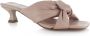 RED RAG Slip on heel knot Roze Leer Sandalen met hak Dames - Thumbnail 5