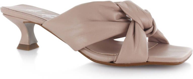 RED RAG Slip on heel knot Roze Leer Sandalen met hak Dames