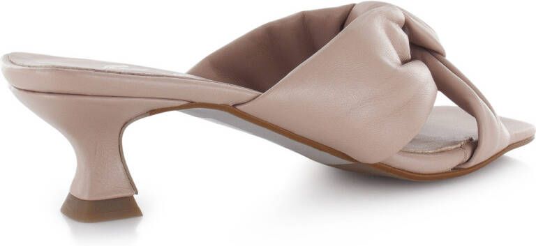 RED RAG Slip on heel knot Roze Leer Sandalen met hak Dames