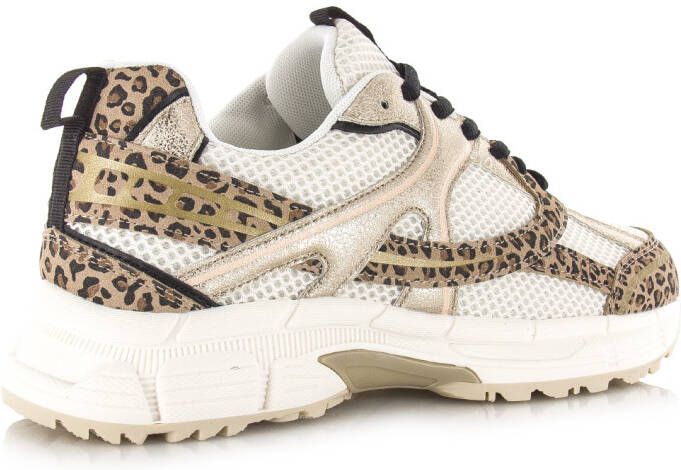 S C Sneakers Yano gold leopard Mesh Dames