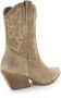 Shoecolate Cowboylaarzen Beige Suede Cowboy laarzen Dames - Thumbnail 3