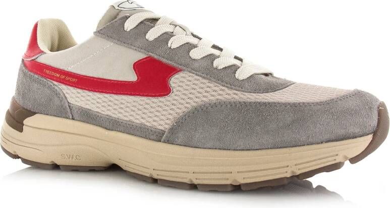 Stepney Workers Club S.W.C Osier S-Strike Geo-Merged grey red Suede Unisex