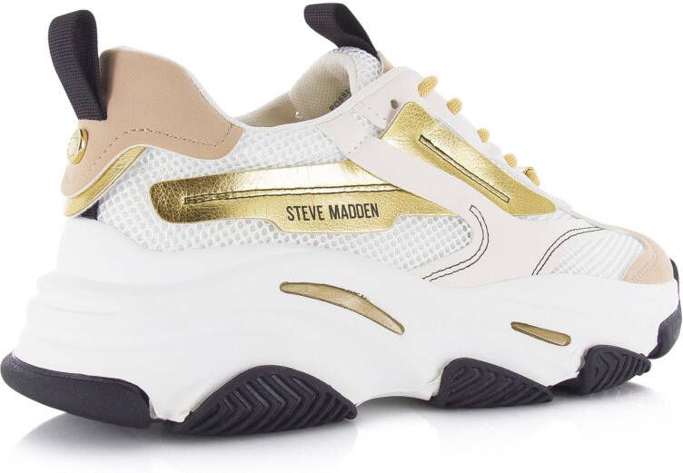 STEVE MADDEN Possession-E white tan Wit Textiel Lage sneakers Dames