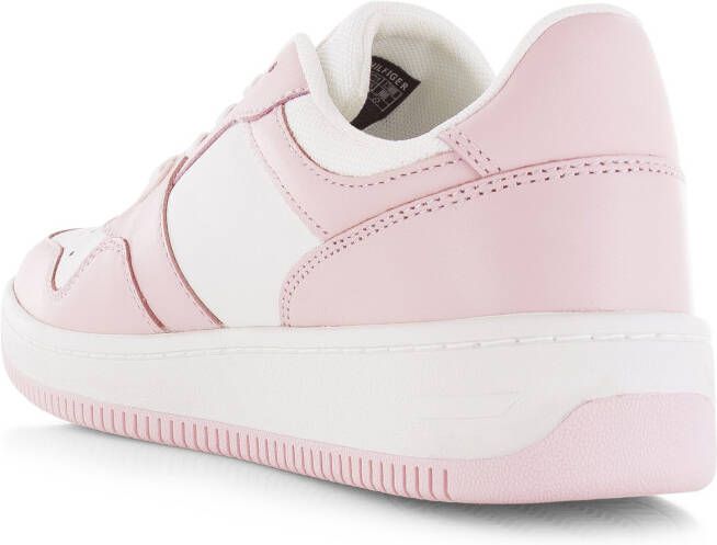 TOMMY HILFIGER Retro Basket wmn Roze Leer Lage sneakers Dames