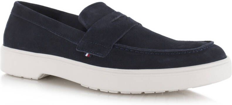 TOMMY HILFIGER Trendy lightweigt suede loafer Blauw Suede Loafers Heren