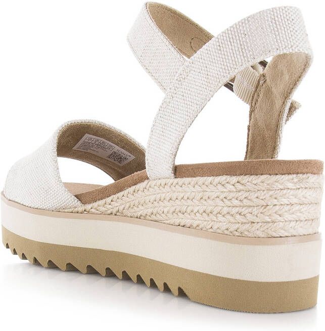 TOMS Diana Beige Textiel Plateau sandalen Dames