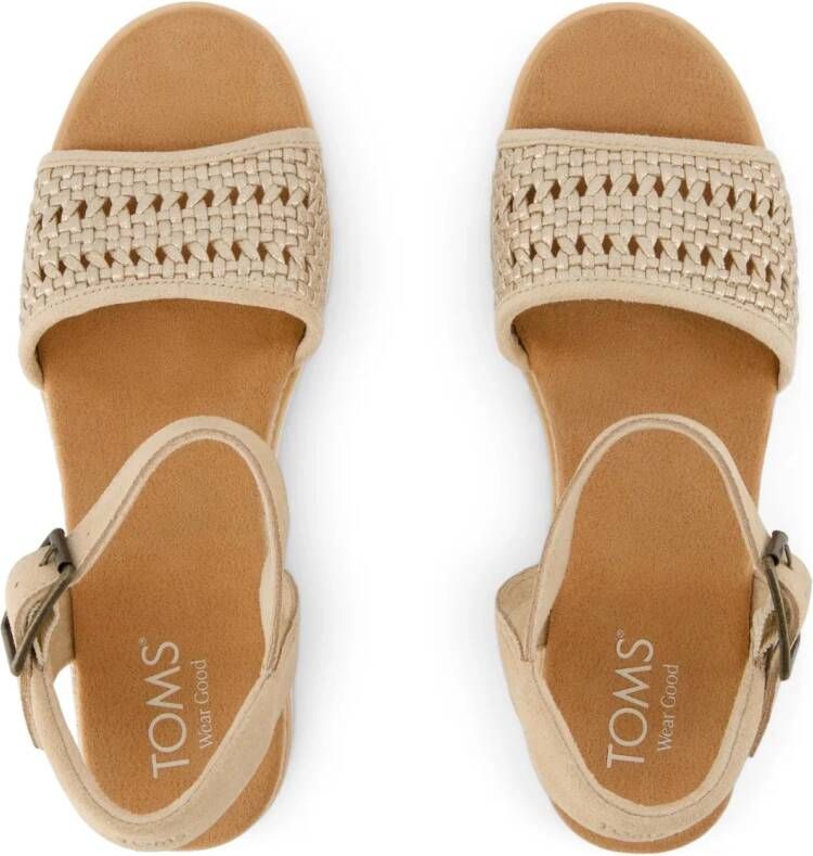TOMS Diana plateau sandalen sleehak Suede Dames