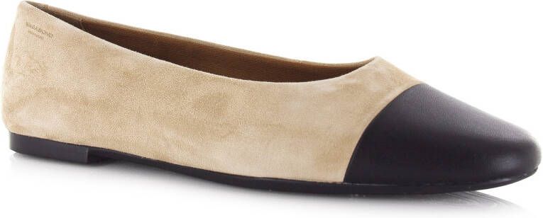 Vagabond Jolin safari black | ballerina van suède Beige Suede Ballerina&apos;s Dames