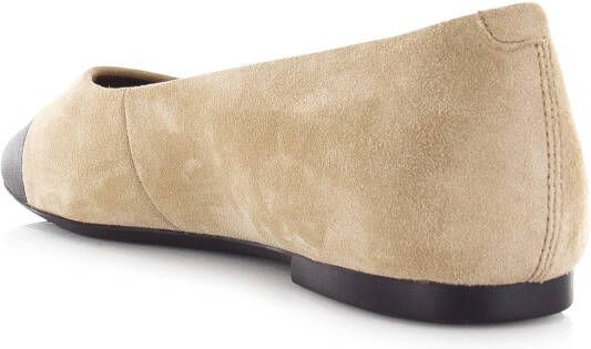 Vagabond Jolin safari black | ballerina van suède Beige Suede Ballerina&apos;s Dames