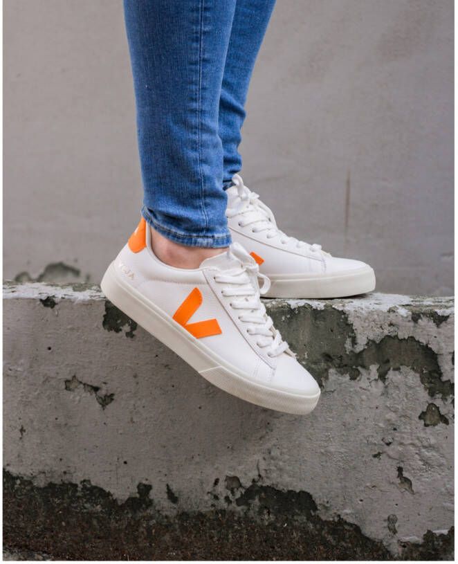 VEJA CAMPO | White Fury Wit Leer Lage sneakers Unisex