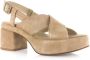 VIA VAI Elia Paisley | suède sandalen Beige Suede Sandalen met hak Dames - Thumbnail 10