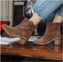 VIA VAI Flo Hayes Sierra Farro Bruin Suede Enkellaars met hak Dames - Thumbnail 6