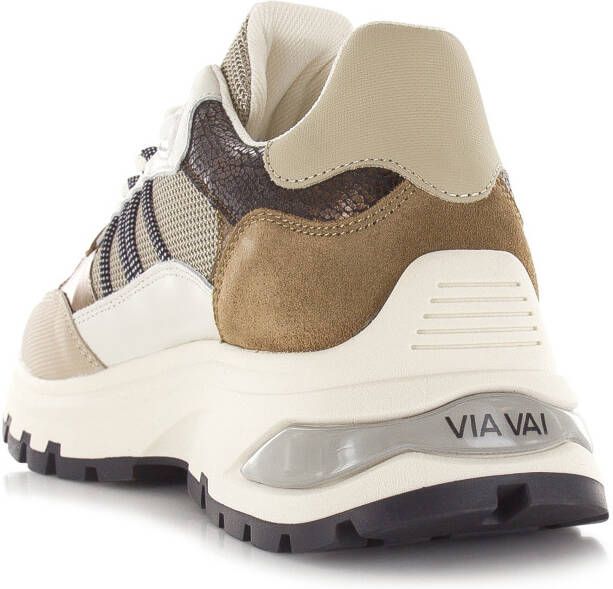 VIA VAI Liz Dae Beige Leer Lage sneakers Dames