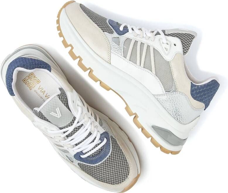 VIA VAI Liz Dae sneakers dames beige Wit Leer Lage sneakers Dames