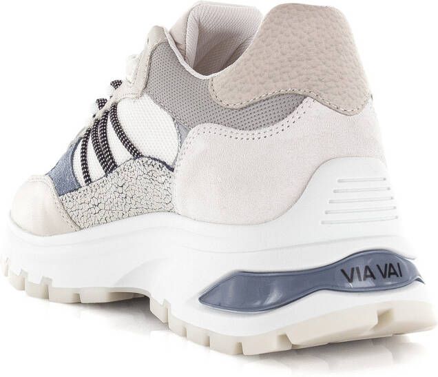 VIA VAI Liz Dae | Vintage combi Alissa Wit Leer Lage sneakers Dames