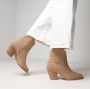 VIA VAI Mara Denver | Sierra Noisette Beige Suede Enkellaars met hak Dames - Thumbnail 3