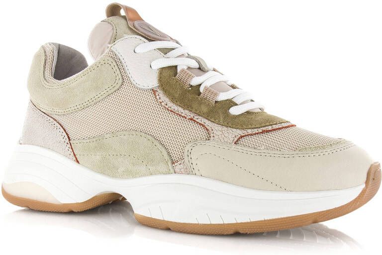 VIA VAI Pepper Finn | Vintage combi Creme Beige Suede Lage sneakers Dames