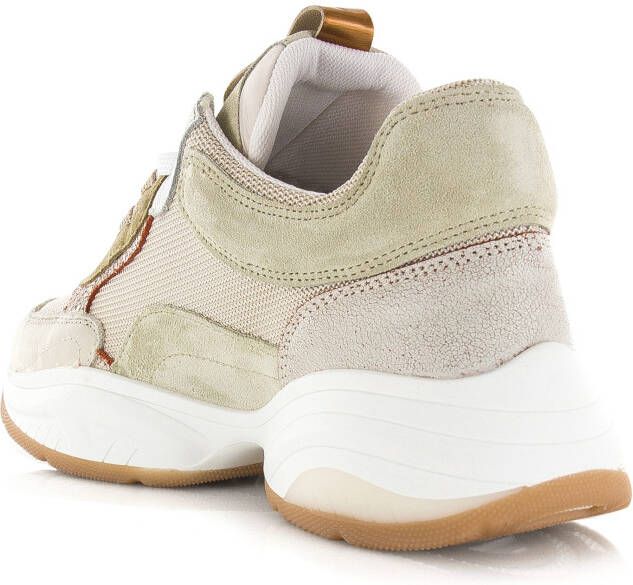 VIA VAI Pepper Finn | Vintage combi Creme Beige Suede Lage sneakers Dames