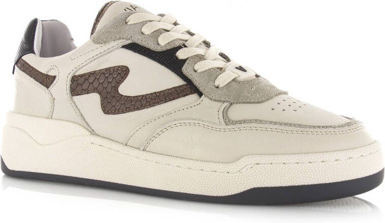 VIA VAI Sam Levi beige damessneakers Beige Leer Lage sneakers Dames