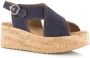 VIA VAI Sissel Capri | denim sandalen sleehak Blauw Textiel Sandalen met hak Dames - Thumbnail 9