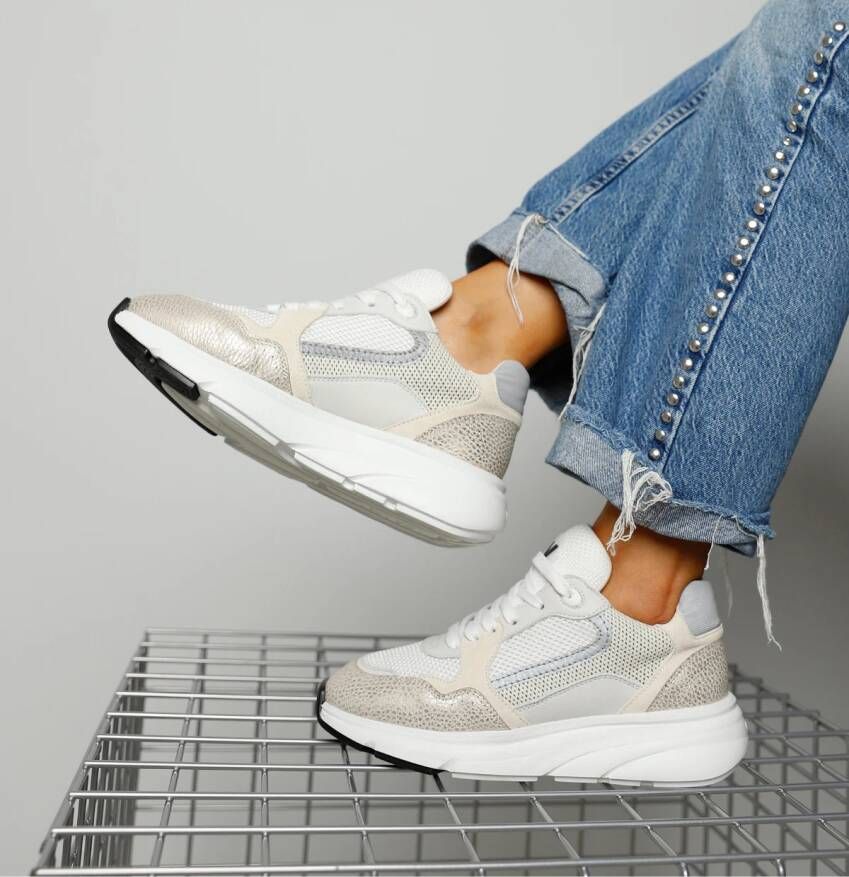 VIA VAI Vic Celia beige sneakers leer Dames