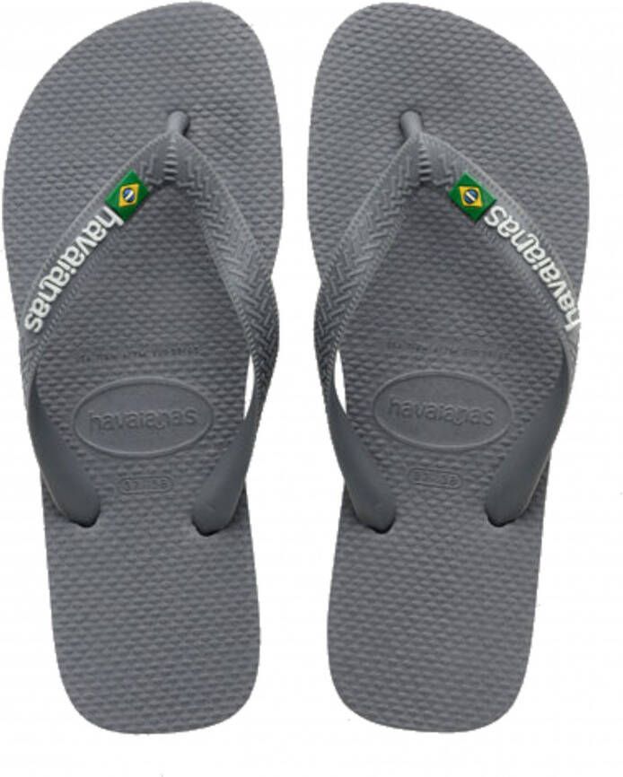 HAVAIANAS Teenslippers Brasil Logo Maat: 37 38 Materiaal: Rubber Kleur: Grijs - Foto 9