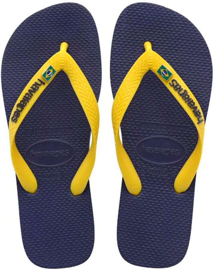 Havaianas Brasil Layers Blauw Rubber Teenslippers Unisex