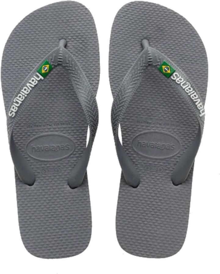 HAVAIANAS Teenslippers Brasil Logo Maat: 35 36 Materiaal: Rubber Kleur: Grijs - Foto 8