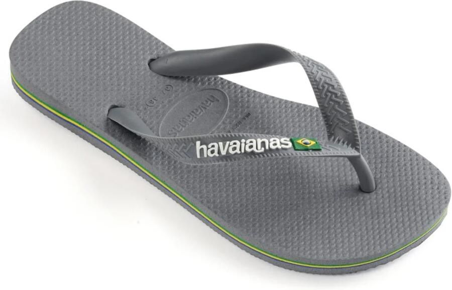 HAVAIANAS Teenslippers Brasil Logo Maat: 35 36 Materiaal: Rubber Kleur: Grijs - Foto 10