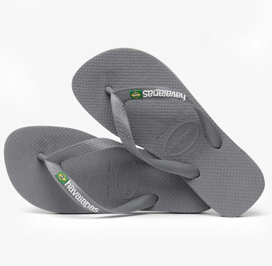 HAVAIANAS Teenslippers Brasil Logo Maat: 35 36 Materiaal: Rubber Kleur: Grijs - Foto 9