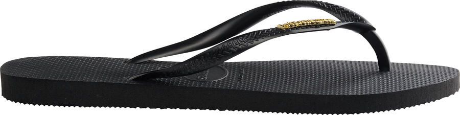 HAVAIANAS Teenslippers Dames Slim Logo Metallic Maat: 37 38 Materiaal: Rubber Kleur: Zwart - Foto 18