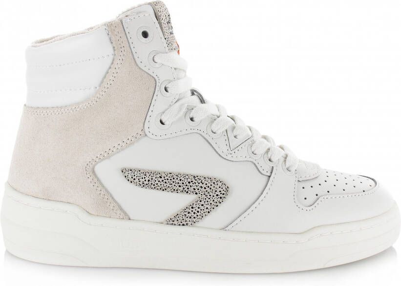 Hub Court-z High Sneakers Leren Sneaker Dames Wit - Schoenen.nl