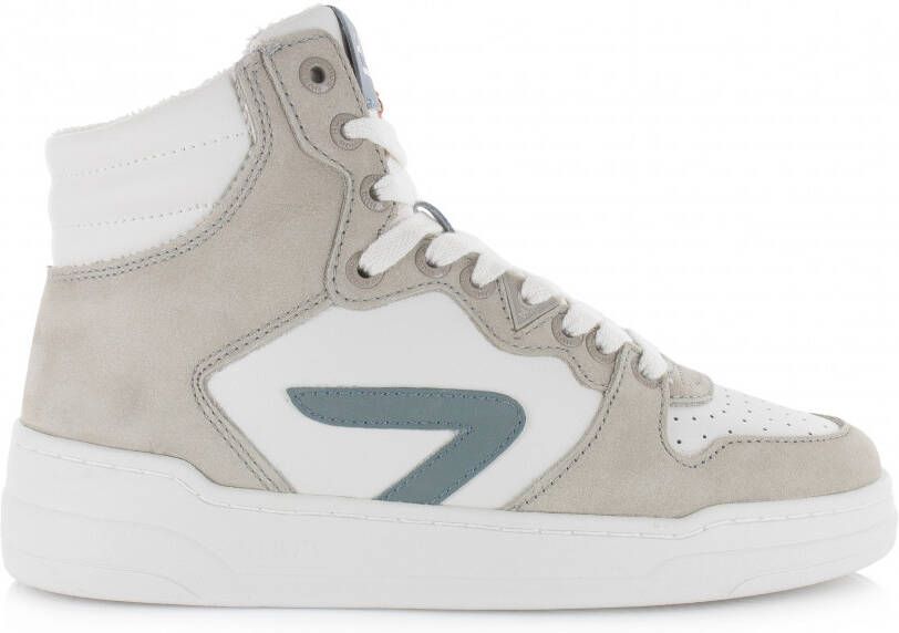 Hub Court-z High Sneakers Leren Sneaker Dames Wit - Foto 3