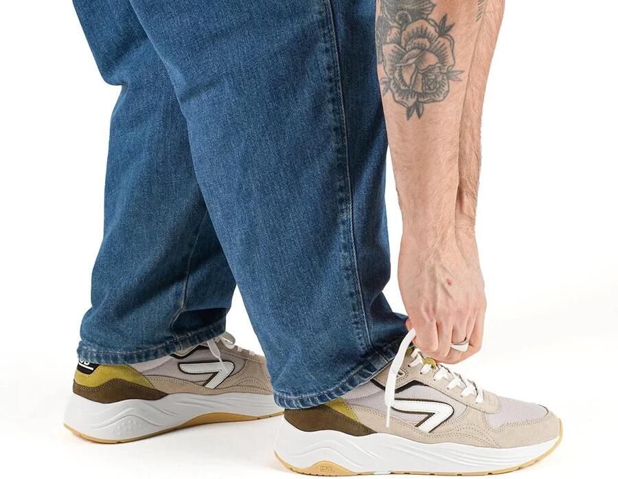 Hub Glide light bone white dark olive Suede Heren - Foto 11