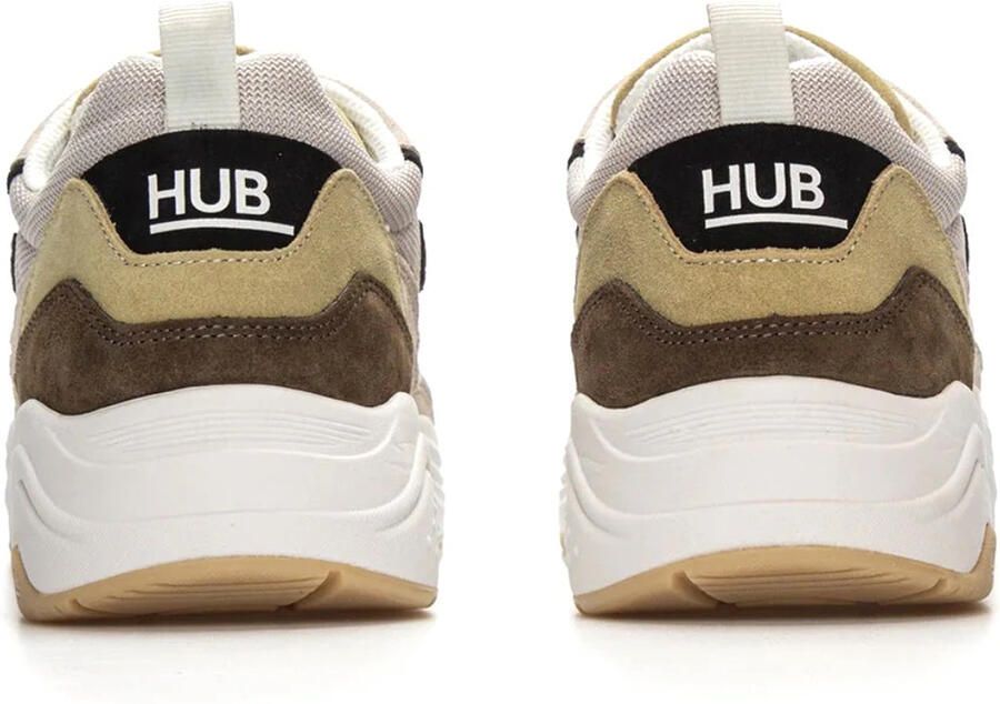 Hub Glide light bone white dark olive Suede Heren - Foto 12