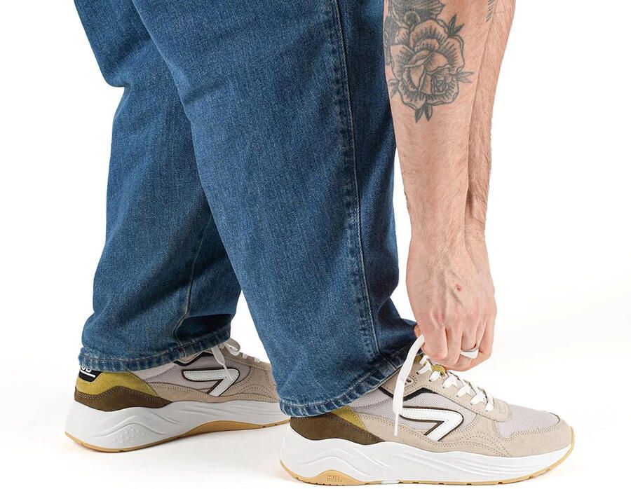 Hub Glide light bone white dark olive Suede Heren - Foto 12
