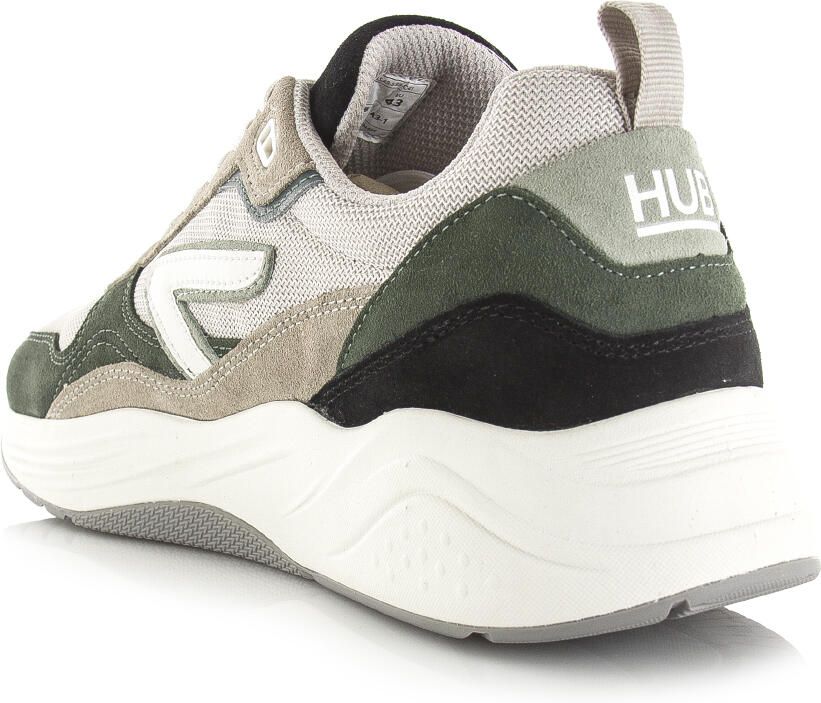 HUB Glide S43 chunky suède sneakers grijsgroen beige - Foto 10