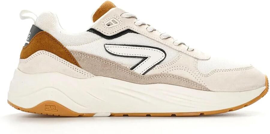 Hub Glide off white cognac Dark Coffee Suede Heren - Foto 3