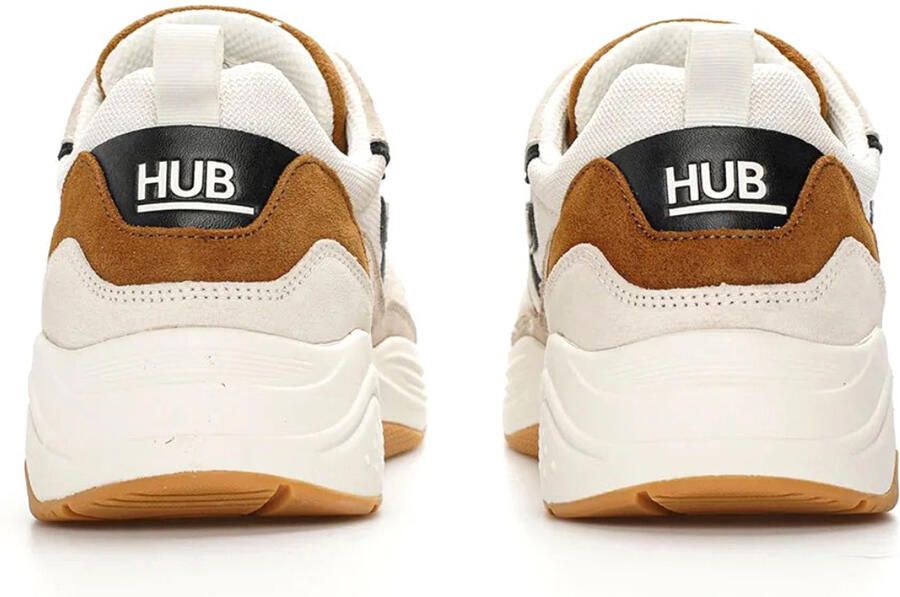 Hub Glide off white cognac Dark Coffee Suede Heren - Foto 5