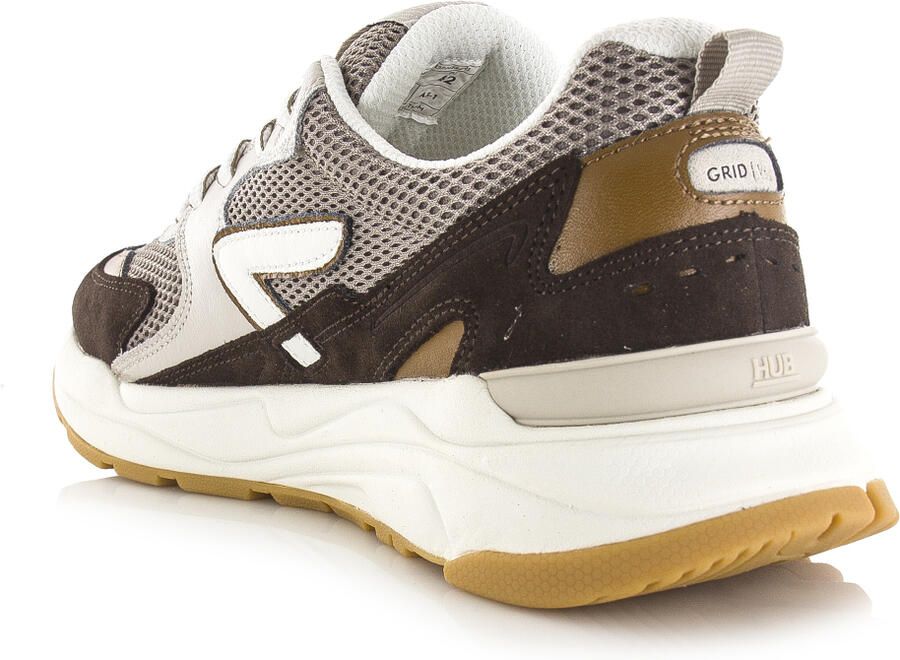 Hub GRID Almond Brown Off White Mesh Heren - Foto 10