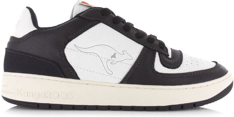 Kangaroos Game Lo Black White Zwart Leer Lage sneakers Unisex