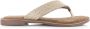 Lazamani ladies toe slippers shiny weav Goud Suede Teenslippers Dames - Thumbnail 4