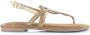 Lazamani Ladies sandals strass gold Goud Leer Platte sandalen Dames - Thumbnail 7