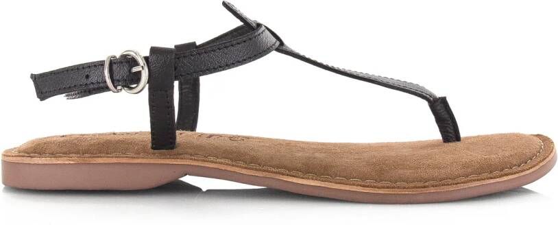 Lazamani T-strap leren teensandalen Leer Dames